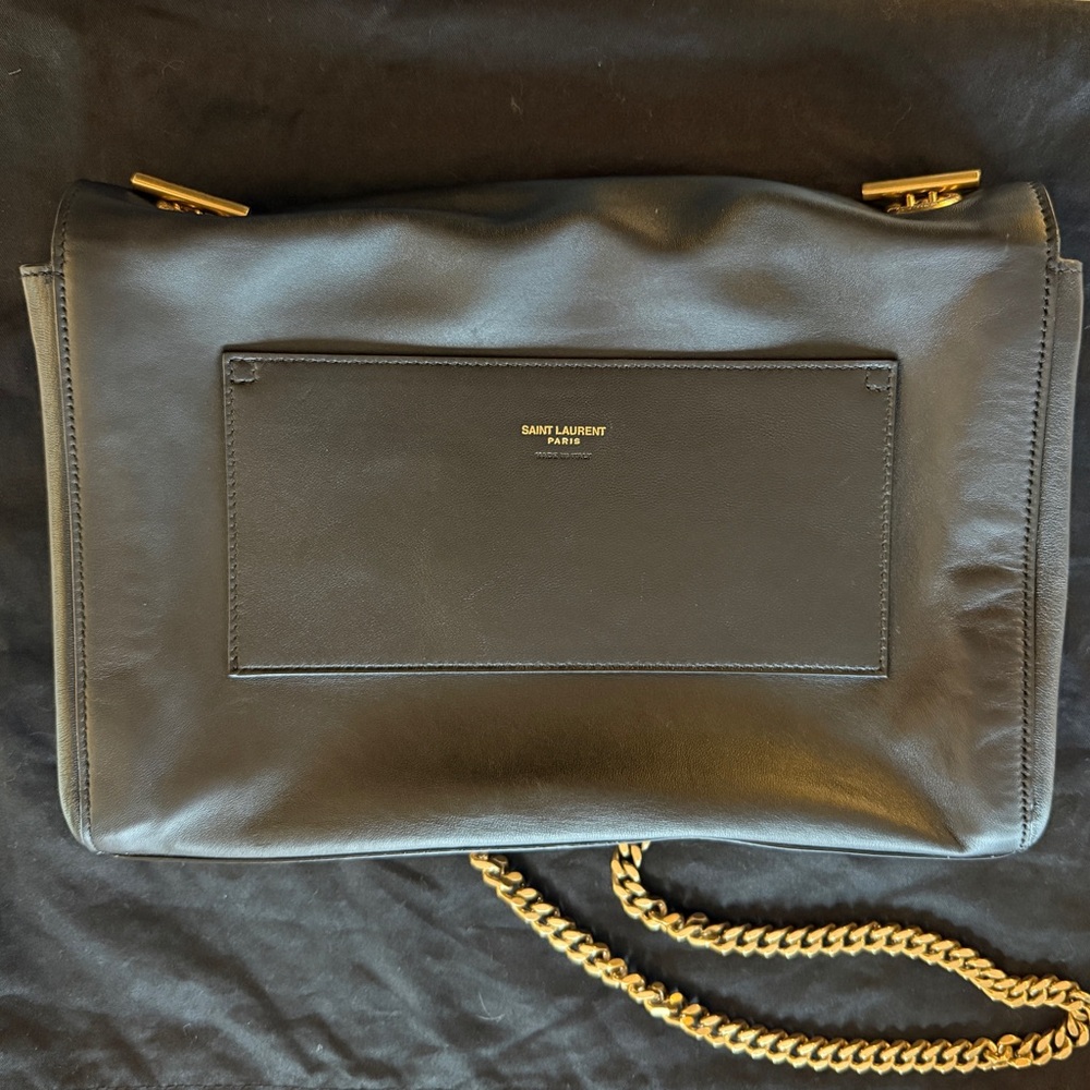 YSL Kate Medium Black Suede/Smooth Leather Reversible Crossbody Bag - Picture 14 of 16